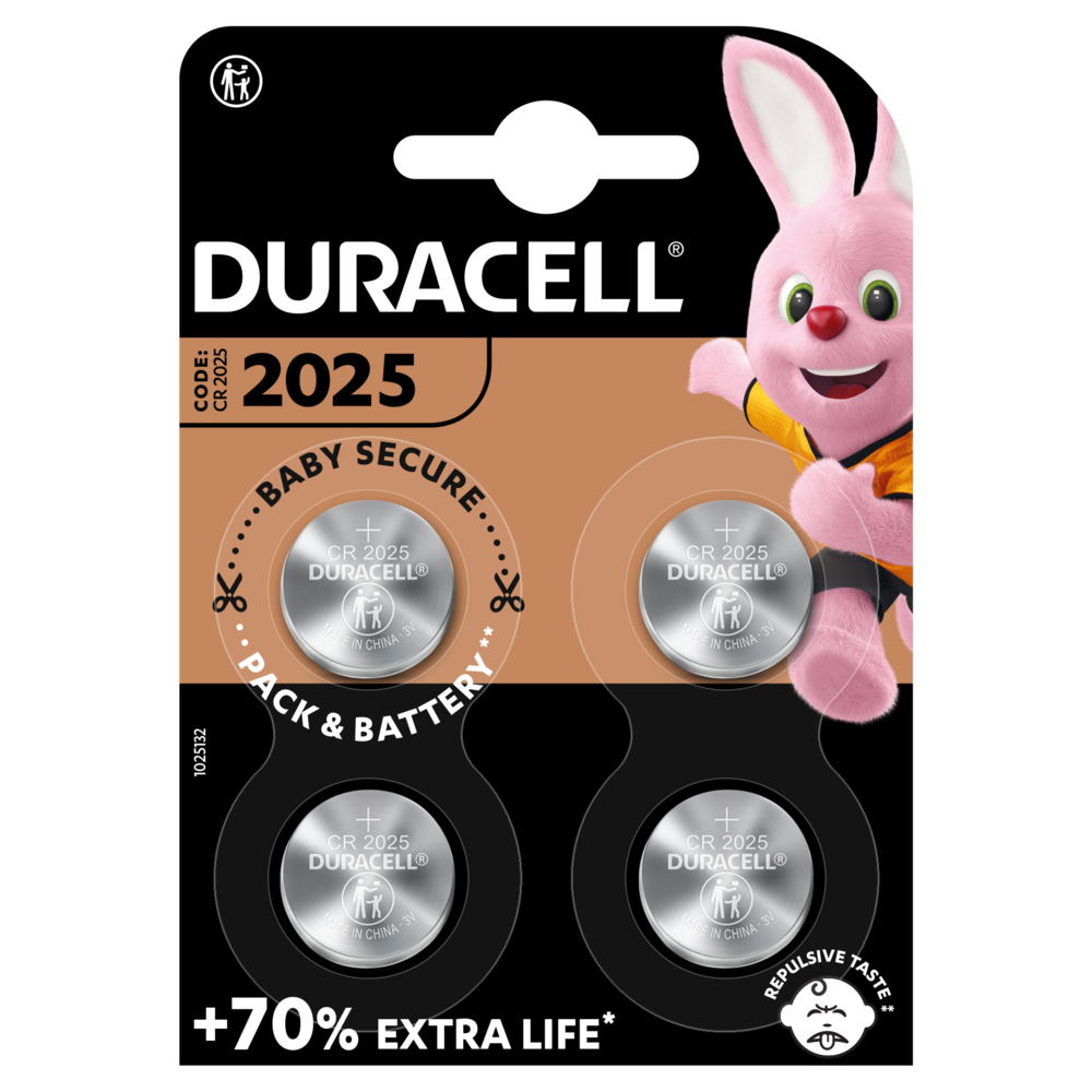 Pilas de botón de litio Duracell CR 2025